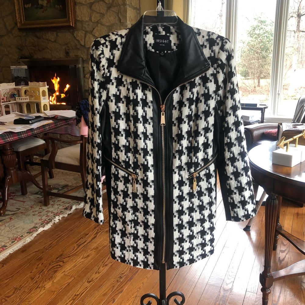 Insight Houndstooth Check Blazer/Jacket NWOT